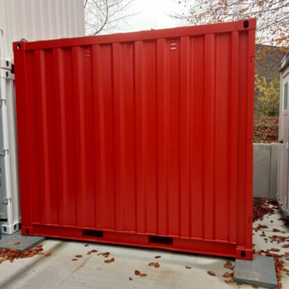 10ft opslagcontainer rood ral 3000 ook verkrijgbaar in wit, blauw
