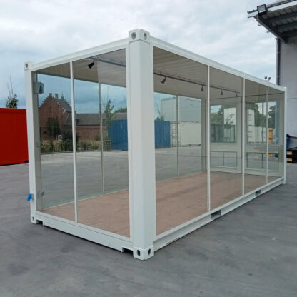 Glascontainer 20ft met wit