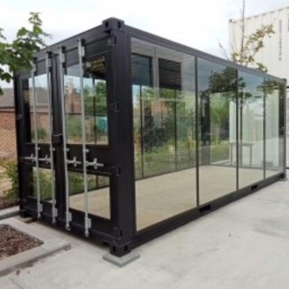 20ft glas container nieuw zwart