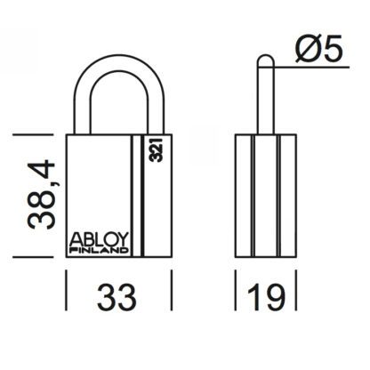 Abloy® PL321/20 Protec2 hangslot - Afbeelding 2