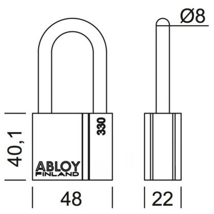 Abloy® PL330/50 Protec2 hangslot - Afbeelding 2