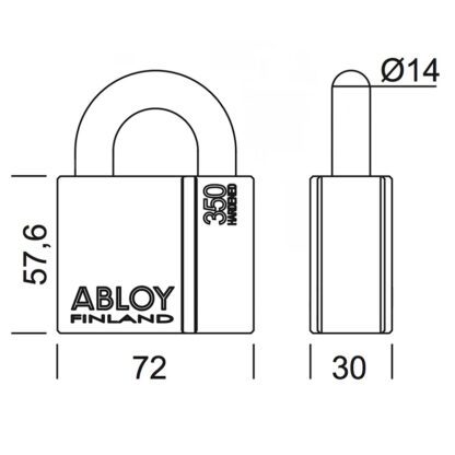 ABLOY® Protec² PLM350/25 SWP hangslot - Afbeelding 2