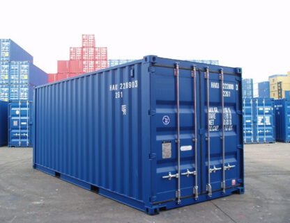 Eerste Reis 40FT High Cube Open Side Zeecontainer op locatie.