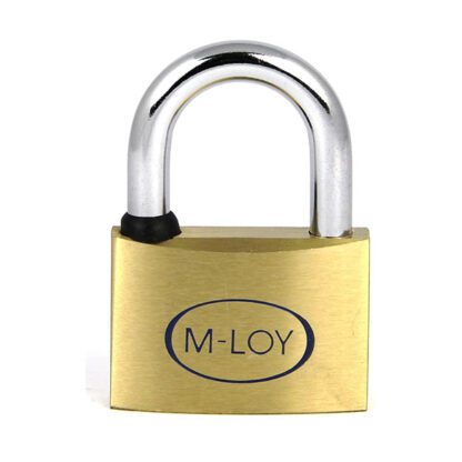 M-LOY Messing Hangslot 40mm met corrosiebestendig binnenwerk en gehard stalen beugel.