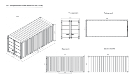 Nieuwe 20ft Opslagcontainer (CTX) Containex - Afbeelding 7
