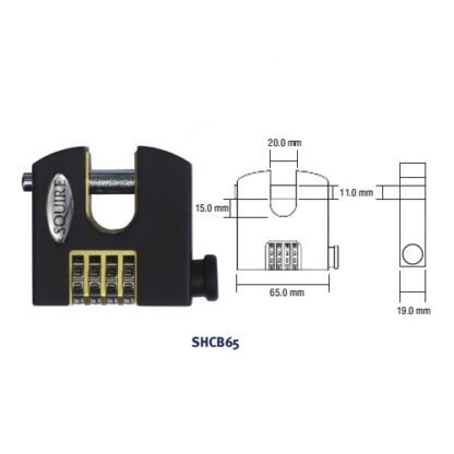 Squire® SHCB65Cijferhangslot met pin