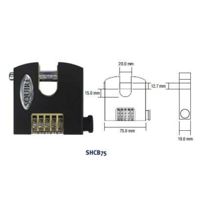 Squire SHCB75® cijferhangslot met pin