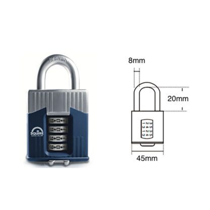 Squire® Warrior Combi 45/2,5 cijferhangslot - Afbeelding 2