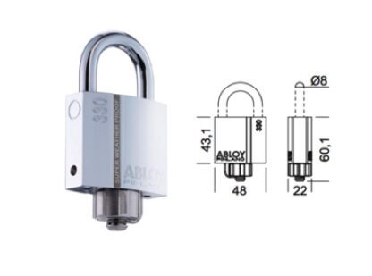 Assa Abloy PLM330 hangslot met 25 mm beugel