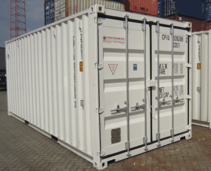 Eerste reis 20ft zeecontainer standaard kleur wit